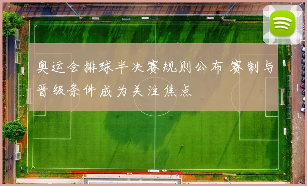 奥运会排球半决赛规则公布 赛制与晋级条件成为关注焦点